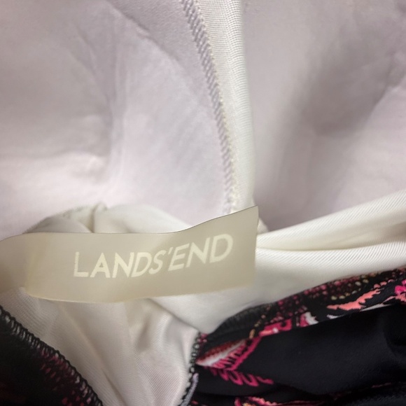 Lands End Women's Two-Piece Tankini Swimsuit, Pink/Black Top 12 Bottom 14 Summer - Picture 11 of 15